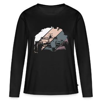 Open Wheel Racing Race Racer - T-shirt manches longues Premium bio Femme - noir - Devant - Julia (174cm)