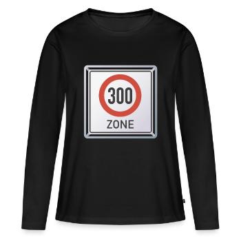 Tempo 300 Zone - T-shirt manches longues Premium bio Femme - noir - Devant - Julia (174cm)