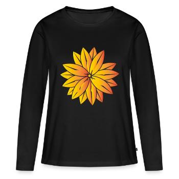 Fleur - Fleur - T-shirt manches longues Premium bio Femme - noir - Devant - Julia (174cm)