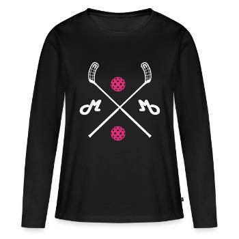floorball floorball floorball-mom - Women's Premium Organic Long Sleeve Shirt - black - Front - Julia (174cm)