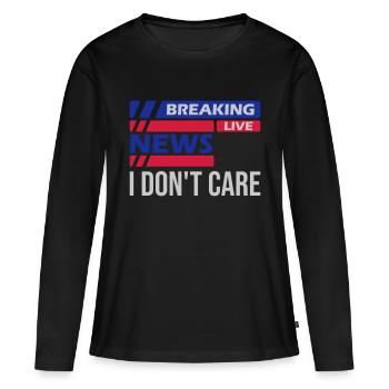 Breaking news don t - Frauen Premium Bio Langarmshirt - Schwarz - Vorne - Julia (174cm)