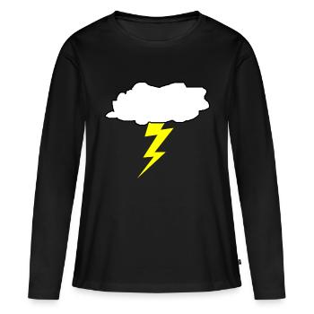 thunder - Women's Premium Organic Long Sleeve Shirt - black - Front - Julia (174cm)