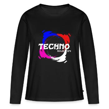 Rave On! - T-shirt manches longues Premium bio Femme - noir - Devant - Julia (174cm)