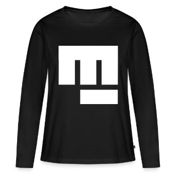 Coup de poing - T-shirt manches longues Premium bio Femme - noir - Devant - Julia (174cm)