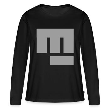Coup de poing - T-shirt manches longues Premium bio Femme - noir - Devant - Julia (174cm)