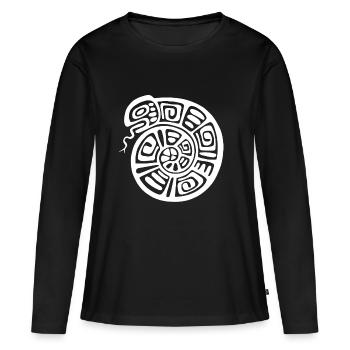 Culture des Incas, serpent - T-shirt manches longues Premium bio Femme - noir - Devant - Julia (174cm)