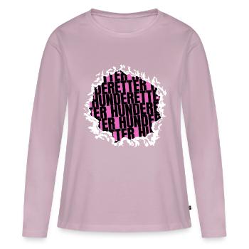 geschenkidee doggie cool umweltschutz - Frauen Premium Bio Langarmshirt - Altrosa - Vorne - Julia (174cm)