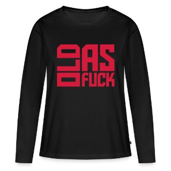 old AF Text Logo - Frauen Premium Bio Langarmshirt - Schwarz - Vorne - Julia (174cm)