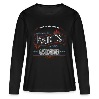 weightless astronomy gifts sayings gift - Frauen Premium Bio Langarmshirt - Schwarz - Vorne - Julia (174cm)