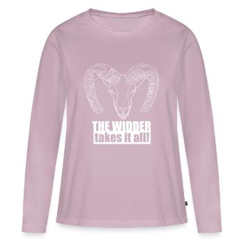 The Aries takes it all Horoscope - Women's Premium Organic Long Sleeve Shirt - dusky pink - Front - Julia (174cm)