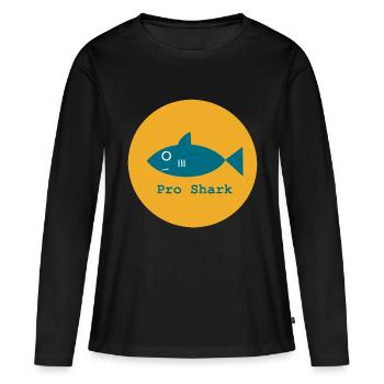 Pro Shark, Pro Shark, Pro Mer, Pro Océan - T-shirt manches longues Premium bio Femme - noir - Devant - Julia (174cm)