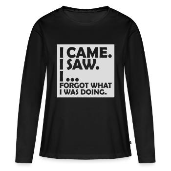 Je suis venu voir oublier - T-shirt manches longues Premium bio Femme - noir - Devant - Julia (174cm)