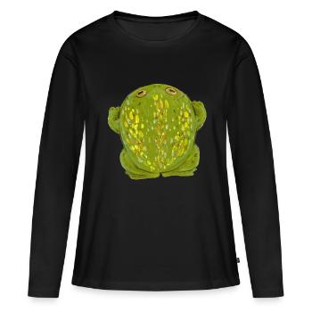 Frog Toad grass green - Women's Premium Organic Long Sleeve Shirt - black - Front - Julia (174cm)