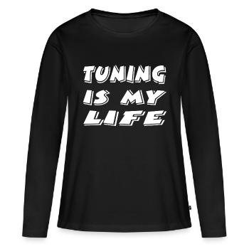 Tuning - Women's Premium Organic Long Sleeve Shirt - black - Front - Julia (174cm)