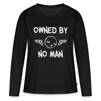 Propriété d’aucun homme - T-shirt manches longues Premium bio Femme - noir - Devant - Julia (174cm)