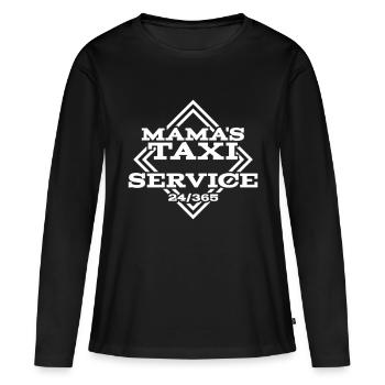 Mama's Taxi Service - Frauen Premium Bio Langarmshirt - Schwarz - Vorne - Julia (174cm)