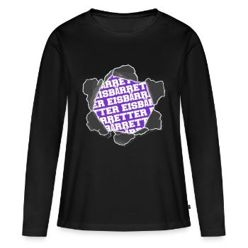 spaß baer fun schnee erde retten winter statement - Frauen Premium Bio Langarmshirt - Schwarz - Vorne - Julia (174cm)