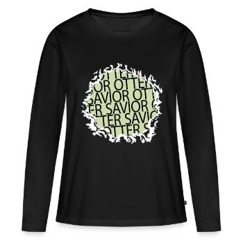 alpaga plantes expérimentation animale animal impression - T-shirt manches longues Premium bio Femme - noir - Devant - Julia (174cm)