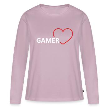 Game Gaming PC - Frauen Premium Bio Langarmshirt - Altrosa - Vorne - Julia (174cm)