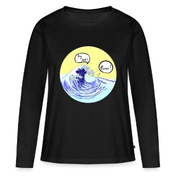 Poser - Frauen Premium Bio Langarmshirt - Schwarz - Vorne - Julia (174cm)