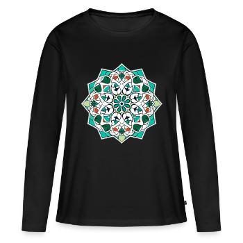 Orientalische Folklore - Frauen Premium Bio Langarmshirt - Schwarz - Vorne - Julia (174cm)
