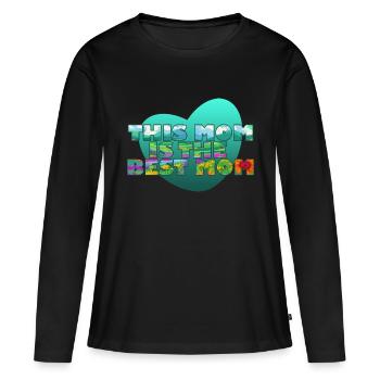 Diese Mutter ist die beste Mutter - Frauen Premium Bio Langarmshirt - Schwarz - Vorne - Julia (174cm)