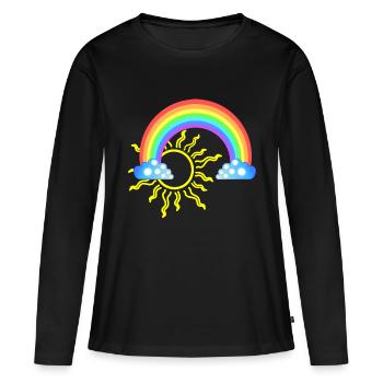 Arc-en-ciel - T-shirt manches longues Premium bio Femme - noir - Devant - Julia (174cm)