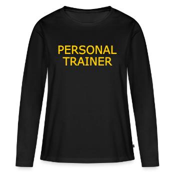 Personal trainer - Women's Premium Organic Long Sleeve Shirt - black - Front - Julia (174cm)