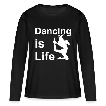 Dancing Dance Music - Women's Premium Organic Long Sleeve Shirt - black - Front - Julia (174cm)
