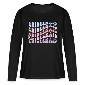 Pastel Bridesmaid - Women's Premium Organic Long Sleeve Shirt - black - Front - Julia (174cm)
