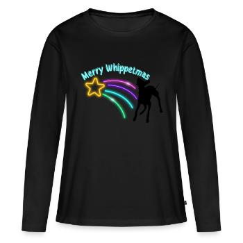 Shooting Star - Frauen Premium Bio Langarmshirt - Schwarz - Vorne - Julia (174cm)