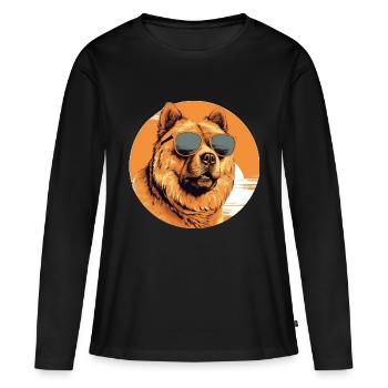 Bouffe - T-shirt manches longues Premium bio Femme - noir - Devant - Julia (174cm)