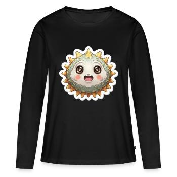 Pufferfish Lover - Women's Premium Organic Long Sleeve Shirt - black - Front - Julia (174cm)