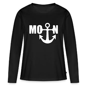 Bonjour la côte de la mer du Nord dans le nord de l’Allemagne - T-shirt manches longues Premium bio Femme - noir - Devant - Julia (174cm)