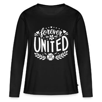 Für immer vereint - Frauen Premium Bio Langarmshirt - Schwarz - Vorne - Julia (174cm)