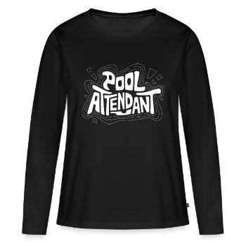 S’amuser sur l’eau - T-shirt manches longues Premium bio Femme - noir - Devant - Julia (174cm)