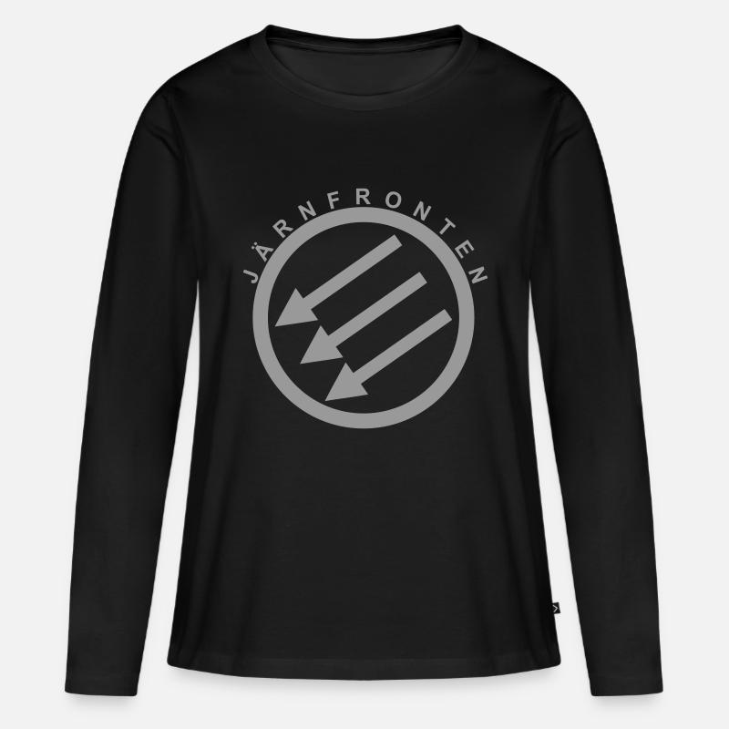 Järnfronten / Eiserne Front / Iron Front - Women's Premium Organic Long Sleeve Shirt - black
