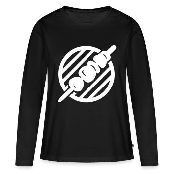 Kebab Grillen - Frauen Premium Bio Langarmshirt - Schwarz - Vorne - Julia (174cm)