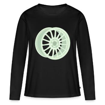 Bord - T-shirt manches longues Premium bio Femme - noir - Devant - Julia (174cm)