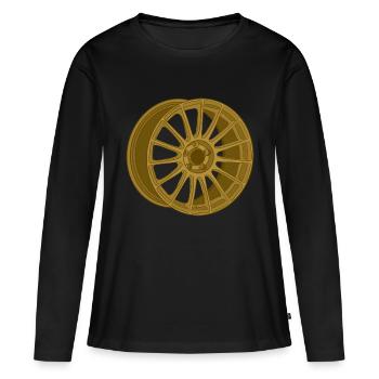Bord - T-shirt manches longues Premium bio Femme - noir - Devant - Julia (174cm)