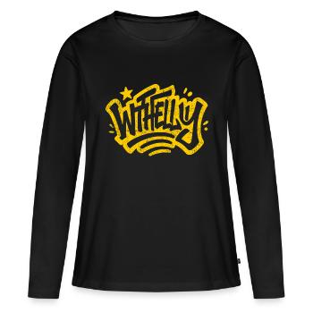 Qu’est-ce que c’est que le Helly ? - T-shirt manches longues Premium bio Femme - noir - Devant - Julia (174cm)