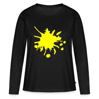 Tache - T-shirt manches longues Premium bio Femme - noir - Devant - Julia (174cm)