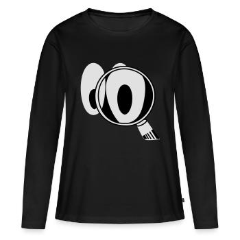 Smiley CSI - T-shirt manches longues Premium bio Femme - noir - Devant - Julia (174cm)