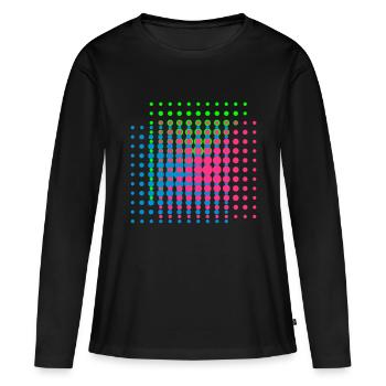 Dots II - Frauen Premium Bio Langarmshirt - Schwarz - Vorne - Julia (174cm)
