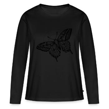 mite - T-shirt manches longues Premium bio Femme - noir - Devant - Julia (174cm)