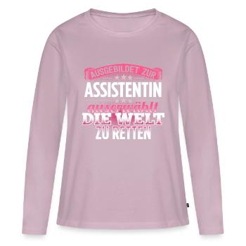 ASSISTENTIN - Die Auserwählte - Frauen Premium Bio Langarmshirt - Altrosa - Vorne - Julia (174cm)