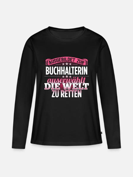 BUCHHALTERIN - Die Auserwählte - Frauen Premium Bio Langarmshirt - Schwarz