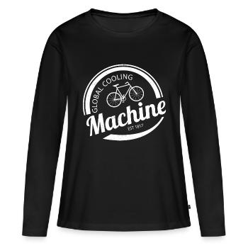 Machine Global Cooling - T-shirt manches longues Premium bio Femme - noir - Devant - Julia (174cm)