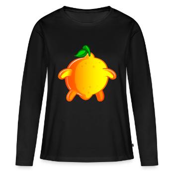 citron de dos - T-shirt manches longues Premium bio Femme - noir - Devant - Julia (174cm)
