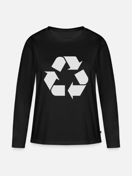 dual system, Recycling, Duales System - Frauen Premium Bio Langarmshirt - Schwarz